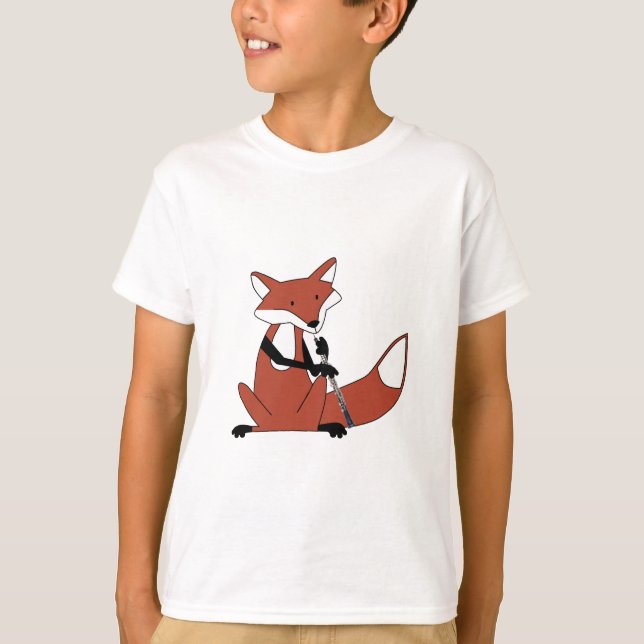 T-shirt Fox jouant le hautbois (Devant)