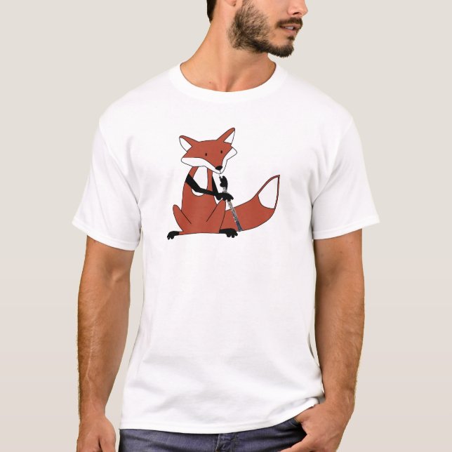 T-shirt Fox jouant le hautbois (Devant)