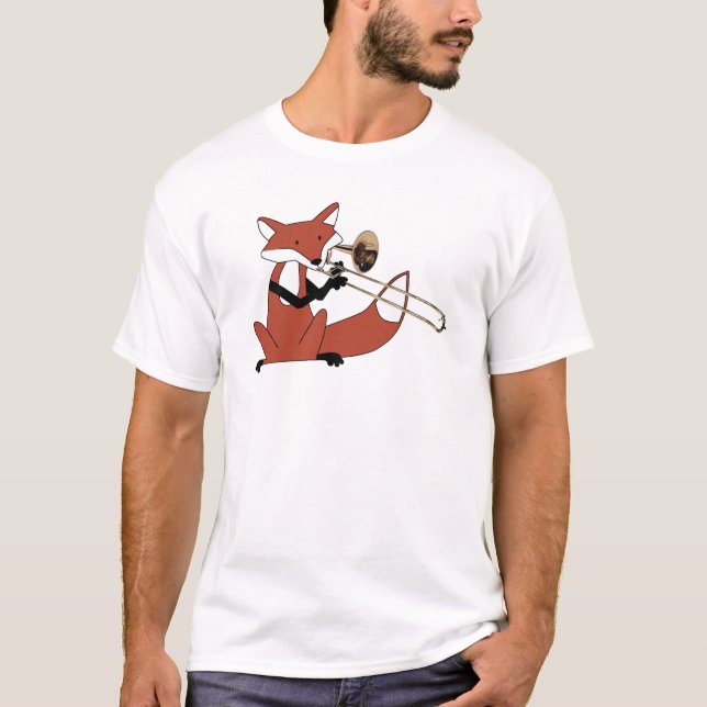 T-shirt Fox jouant le trombone (Devant)
