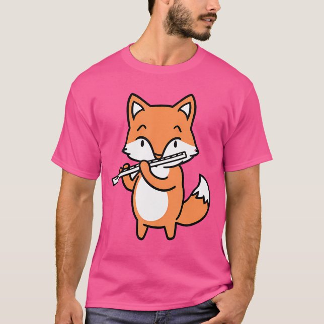 T-shirt Fox Jouer Flute (Devant)