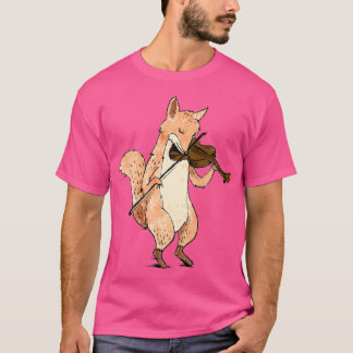 T-shirt Fox Jouer Violon mignon Drôle Joueur Violon S