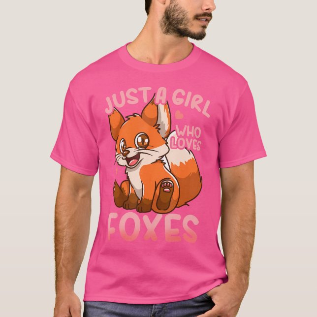 T-shirt Fox Juste Une Fille Qui Aime Les Renards (Devant)