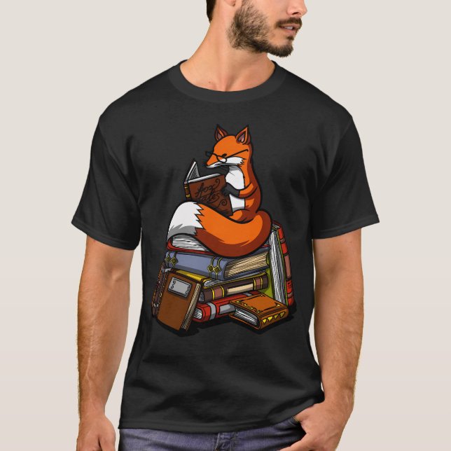 T-shirt Fox Lire Un Livre (Devant)