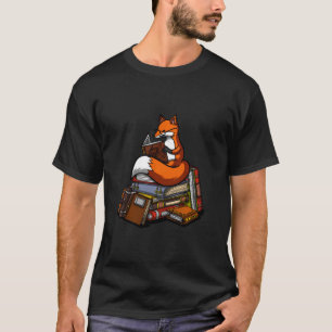 T-shirt Fox Livre Lecture Geek Nerd Funny Librairie Garçon