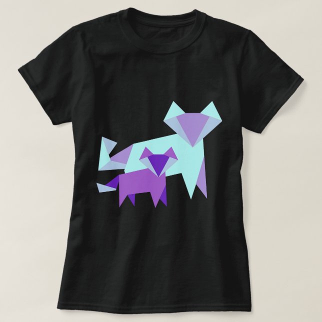 T-shirt Fox Lover Cool regarder mère bébé Fox mignonne Ori (Design devant)