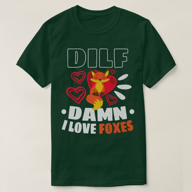 T-shirt Fox Lover Foxes Love Red Fox mignonne Fox Fennec F (Design devant)