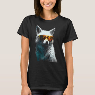 T-shirt Fox Lunettes de soleil Art Animal Fox
