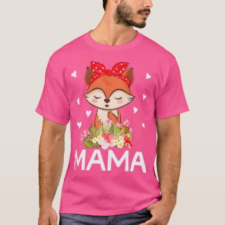 T-shirt Fox Mama mignonne Fox Lover Fête De La Mère Maman