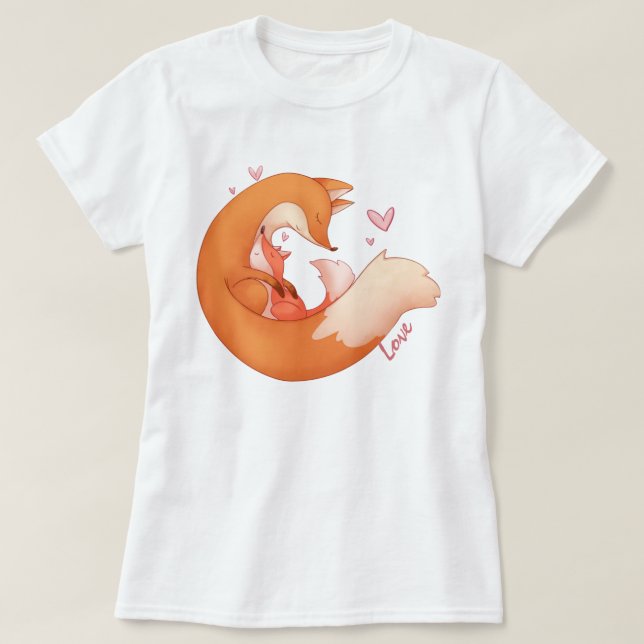 T-shirt Fox Maman et Baby (Design devant)