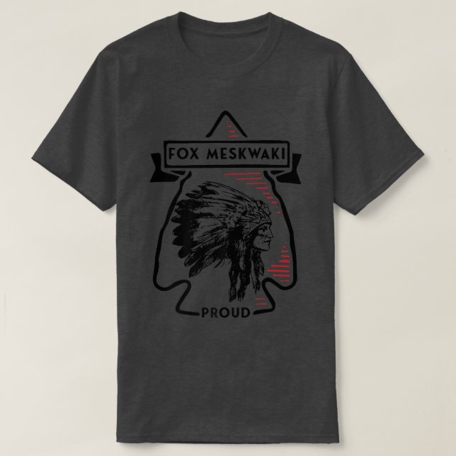 T-shirt Fox Meskwaki Amérindien Indien Vintage Indien (Design devant)