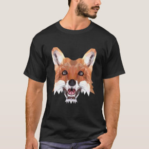 T-shirt Fox Motif Polygon Fox Foxes Animaux de forêt