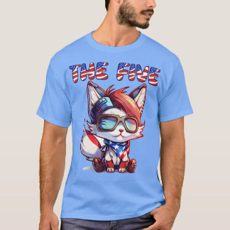 T-shirt Fox News Les cinq mignons Fox Patriotique Américai