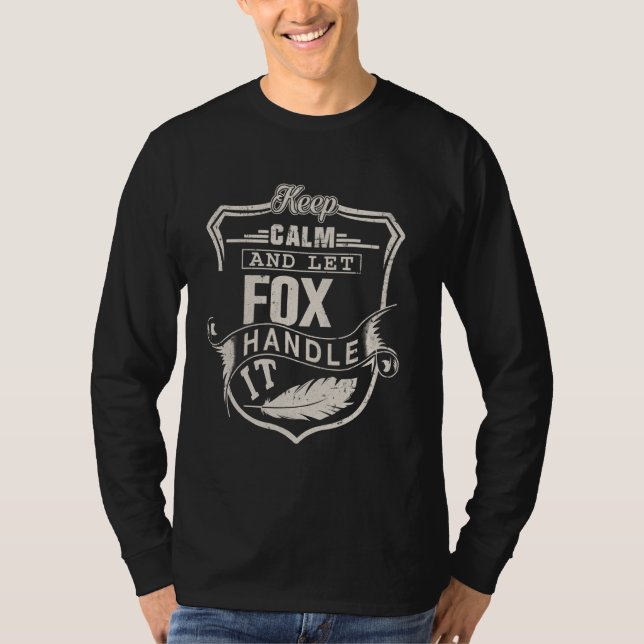 T-shirt Fox Nom Chemise Fox Nom Anniversaire (Devant)