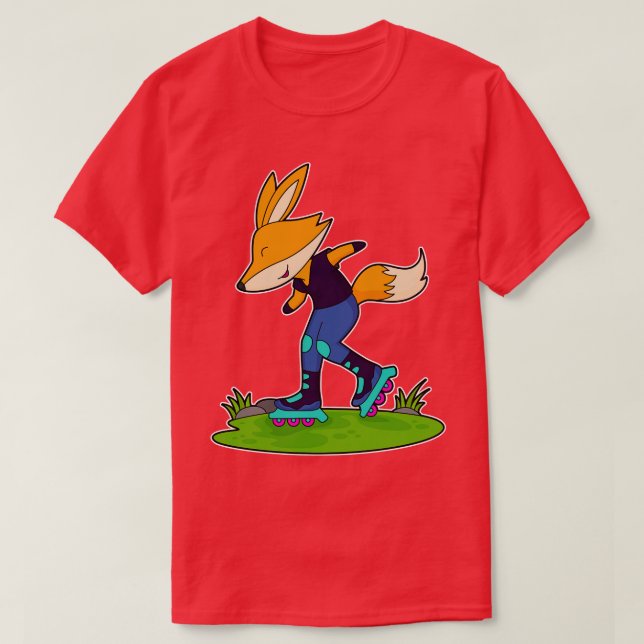T-shirt Fox Patinage en ligne Roller skates (Design devant)