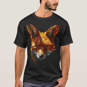 T-shirt Fox Polygon Art Animal Fox