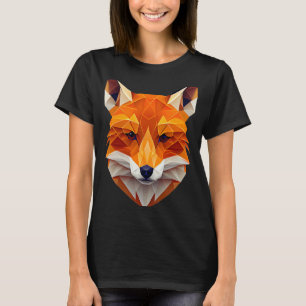 T-shirt Fox Polygon Wild Animal Wildlife Zookeeper Geomet