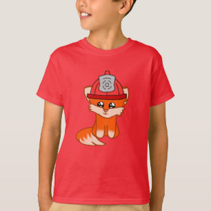 T-shirt Fox Pompiers Avec Casque De Pompiers