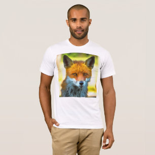 T-shirt Fox Portrait Réaliste Art faunique
