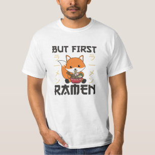 T-shirt Fox Propulsé Par Ramen Cute Kawaii Foxes
