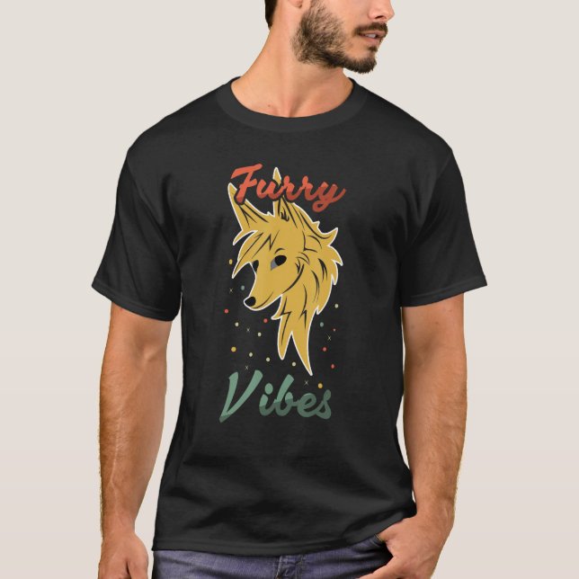 T-shirt Fox Proud Furry Tail Ear Furry Vibes Furry Person  (Devant)