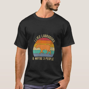 T-shirt Fox Red Lab Maman Papa J'aime les labradors et peu