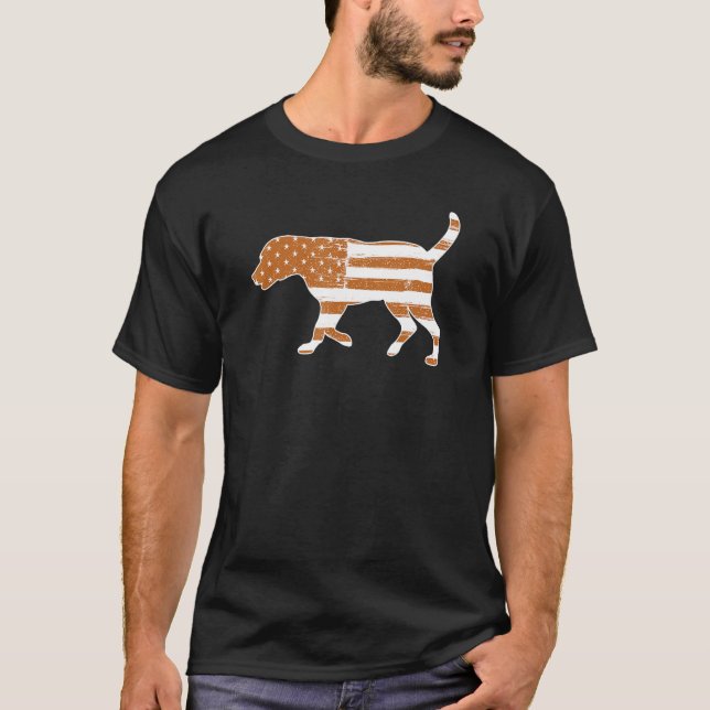 T-shirt Fox Red Lab Mom Dad Labrador Retriever Flag (Devant)