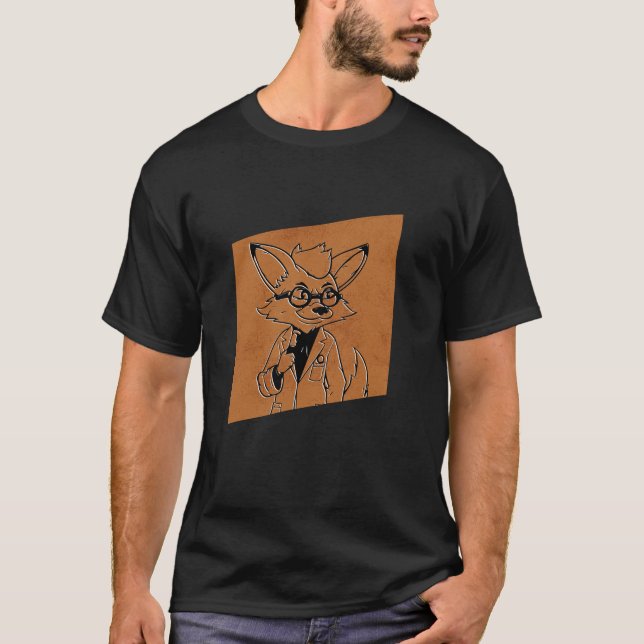T-shirt Fox Scientifique Travailler Université Long Sleeve (Devant)