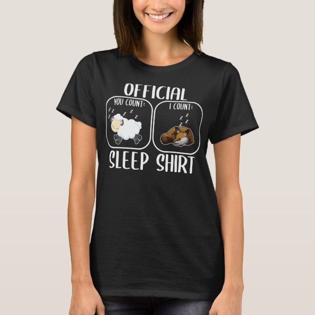 T-shirt Fox Sleep Shirt Count Sheep (Devant)