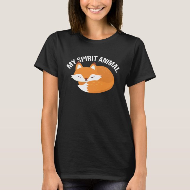 T-shirt Fox Spirit Animal Fox Wild Animal (Devant)