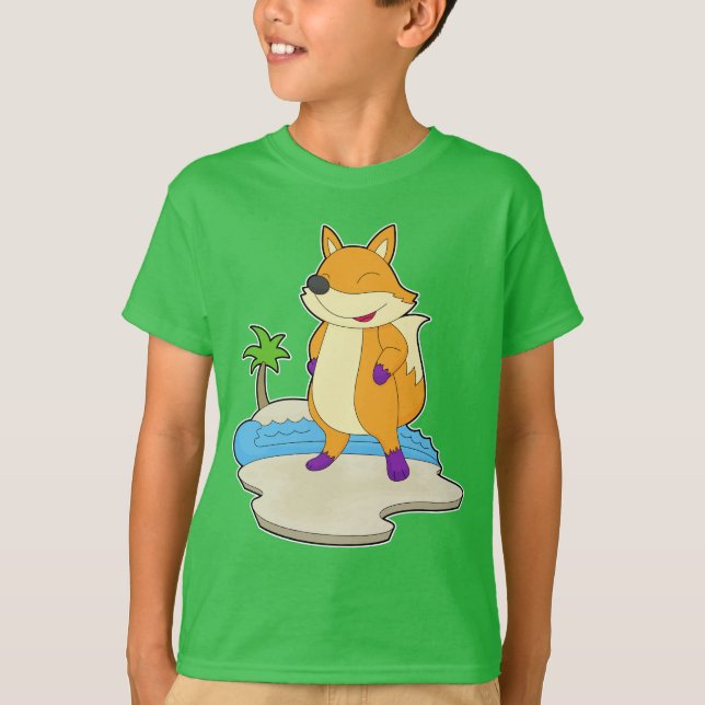 T-shirt Fox Summer Beach (Devant)