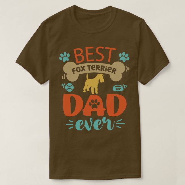 T-shirt Fox Terrier Chien Papa (Design devant)