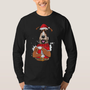 T-shirt Fox Terrier Chien Père Noël I Love Maman Tattoo La
