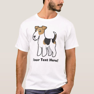 T-shirt Fox Terrier de fil de bande dessinée