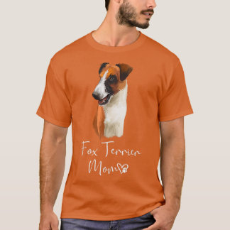 T-shirt Fox Terrier Maman mignonne Chien Chien Propriétair