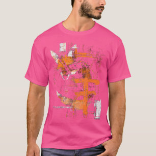 T-shirt Fox Texte animal Abstrait Art géométrique Fox