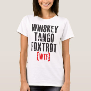 T-shirt Fox-trot de tango de whiskey - WTF - noir