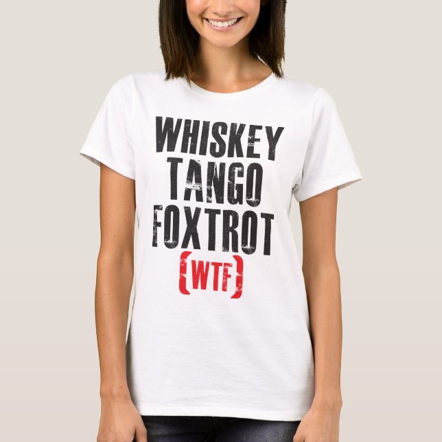 T-shirt Fox-trot de tango de whiskey - WTF - noir (Devant)