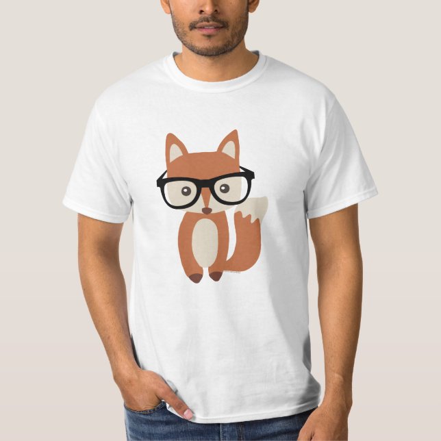 T-shirt Fox w/Glasses de bébé de hippie (Devant)