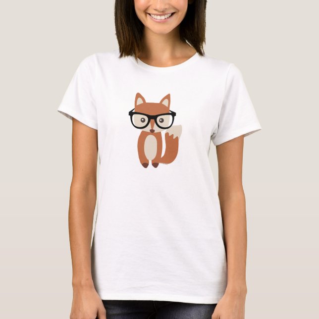 T-shirt Fox w/Glasses de bébé de hippie (Devant)