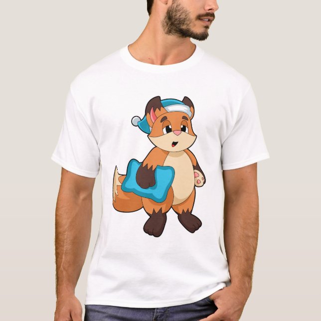 T-shirt Fox with Nightcap (Devant)