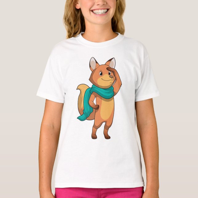 T-shirt Fox with Scarf (Devant)
