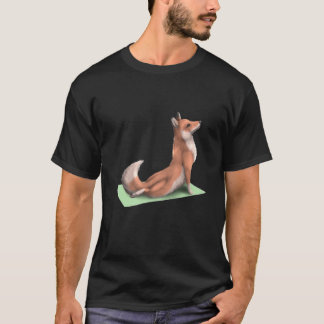 T-shirt Fox Yoga Pose Méditation Zen Exercice entraînement