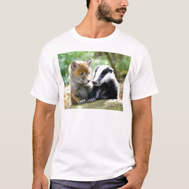 T-shirt Foxcub & Badger Cute ! (Devant)