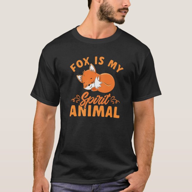 T-shirt Foxes Cute Kids Boys Girls Fox Is My Spirit Animal (Devant)
