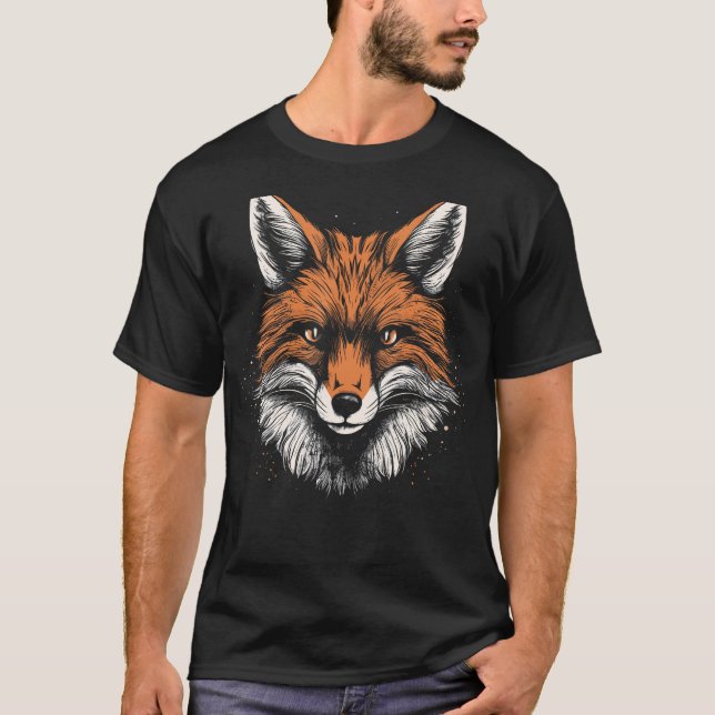 T-shirt Foxes Fox Head Forest Nature Forêt Animaux (Devant)