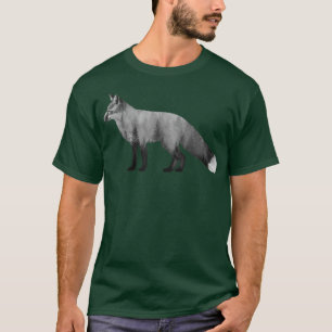 T-shirt Foxsilhouette renard double exposition renard forê