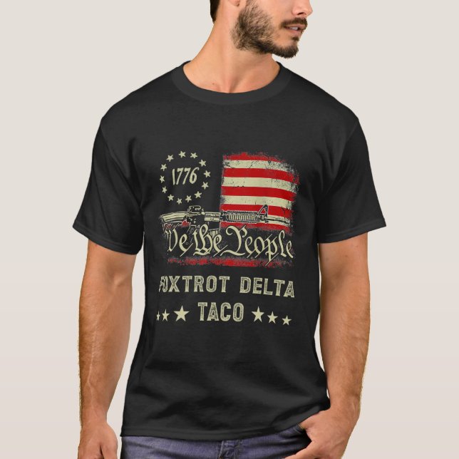 T-shirt Foxtrot Delta Taco Résiste 8647 Go Taco Men W (Devant)