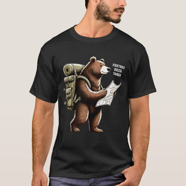 T-shirt Foxtrot Delta Tango Drôle Ours (Devant)