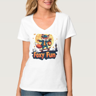 T-shirt Foxy Fun Halloween Skate Tee