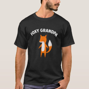 T-shirt Foxy Grand-père Funny Père Fête Fox Pun Joke